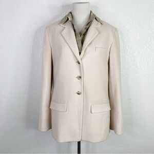 Vintage Company Ellen Tracy Ivory Cream Wool Blend Blazer Jacket